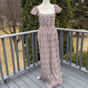 Urban Outfitters tie back mint/magenta dress sz M